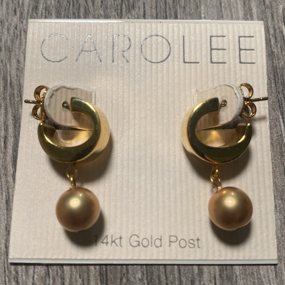Carolee Vintage Rose Gold Pearl Necklace and Earrings.  NWOT - Picture 8 of 9
